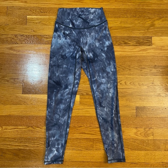 Gymshark Pants - Gymshark Elevate Leggings High Rise Lakeside Blue Spray Dye - Size Small (XS/S)